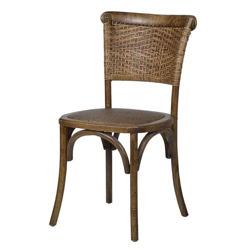 Chair with on sale wicker back